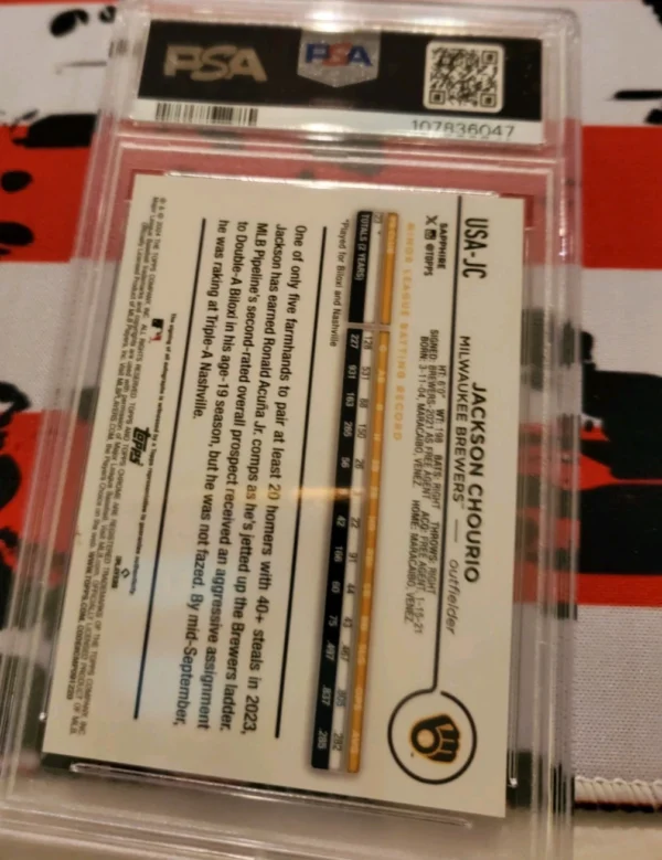 2024 Topps Chrome Update Series Sapphire Edition - Autographs Jackson Chourio... - Image 6
