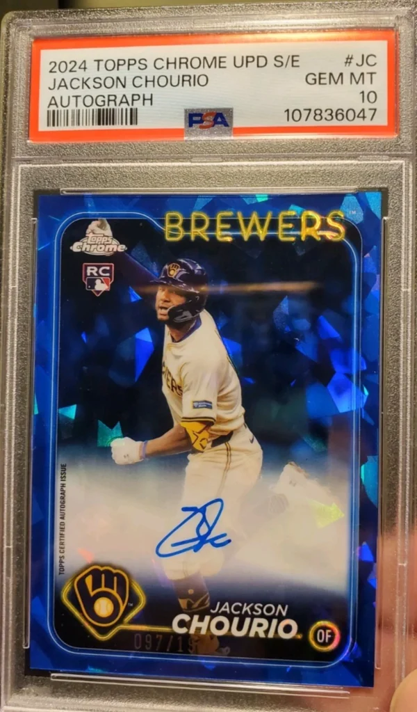 2024 Topps Chrome Update Series Sapphire Edition - Autographs Jackson Chourio... - Image 2