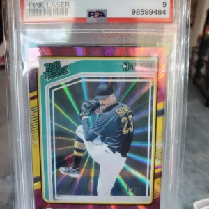 2024 DonRuss Rated Prospect PAUL SKENES PINK LASER/50 PSA 9