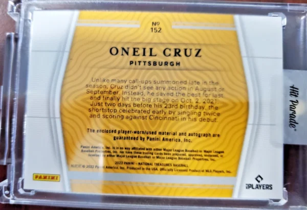2022 National Treasures O'Neil Cruz Rpa /25 - Image 3