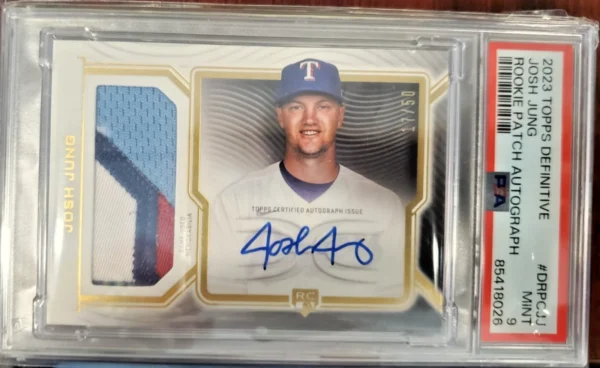 2023 Topps Definitive Collection - Definitive Rookie Patch Autographs Josh Jung - Image 2