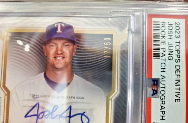 2023 Topps Definitive Collection - Definitive Rookie Patch Autographs Josh Jung - Image 3