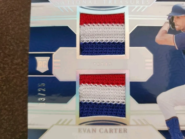 2024 Panini National Treasures - Game Gear Swatches Dual Evan Carter #GSD-EC... - Image 3