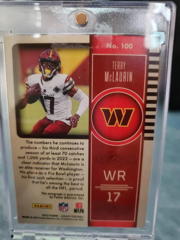 2023 Panini Legacy Football Terry McLAUREN 1/1 - Image 3