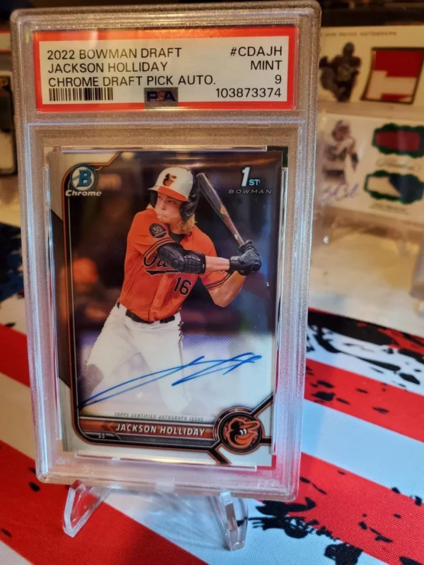 2022 Bowman Draft - Chrome Draft Pick Autographs Jackson Holliday #CDA-JH... - Image 3
