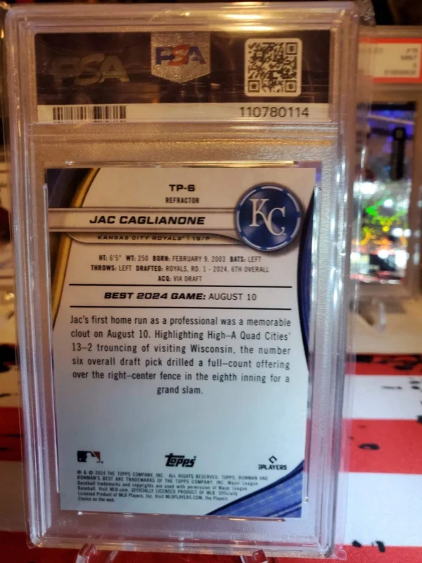 2024 Bowman's Best - Top Prospects Jac Caglianone #TP-6 Refractor (RC) - Image 2