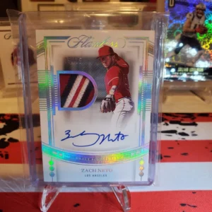 2023 Panini Flawless - Draft Patch Autographs Zach Neto #DPA-ZN /25 (AU, MEM,...