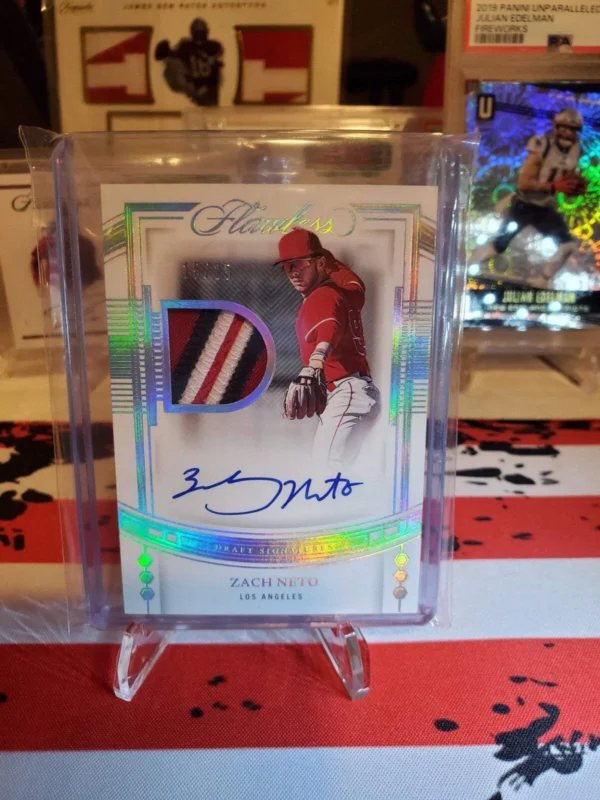 2023 Panini Flawless - Draft Patch Autographs Zach Neto #DPA-ZN /25 (AU, MEM,...