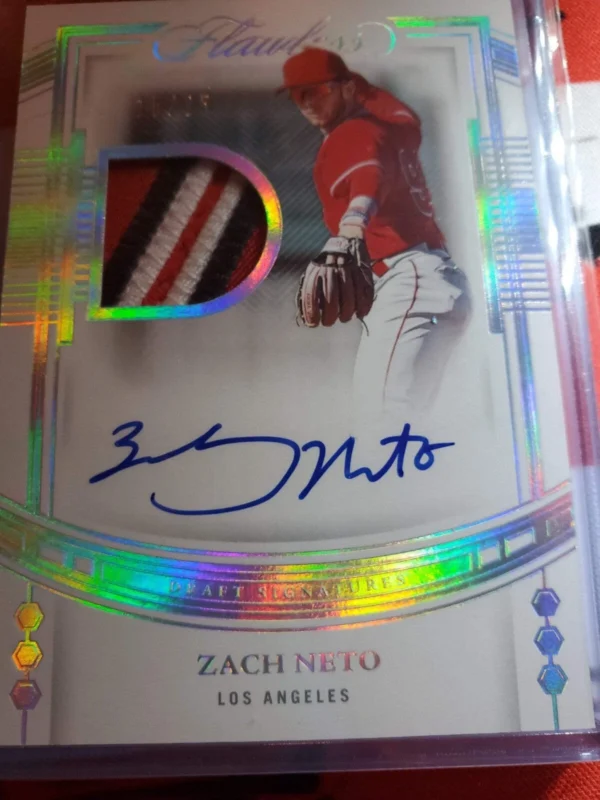 2023 Panini Flawless - Draft Patch Autographs Zach Neto #DPA-ZN /25 (AU, MEM,... - Image 4