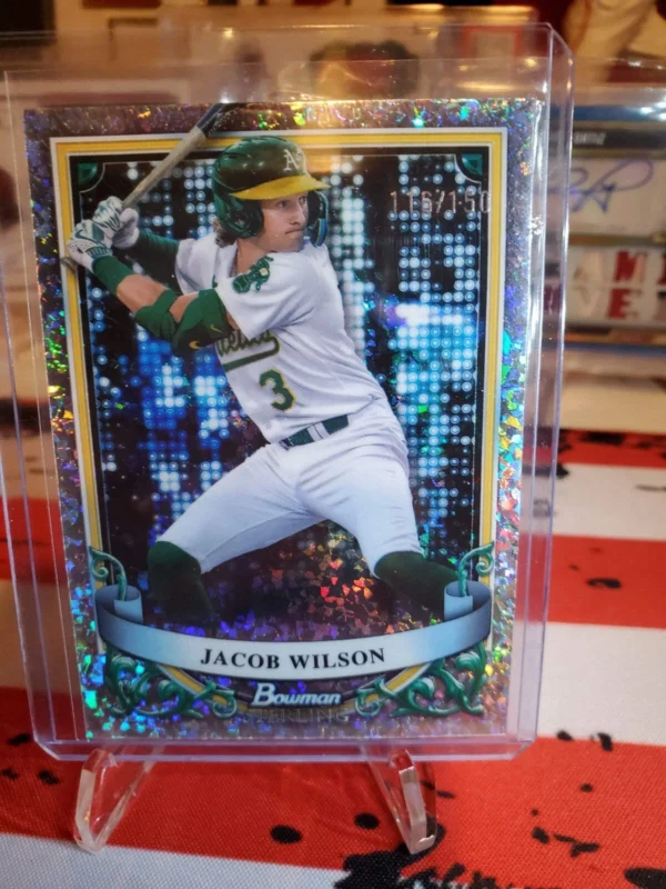 2024 Bowman Sterling - Prospect Jacob Wilson #BSP-48 Mini-Diamond Refractor /150 - Image 2