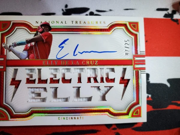 2023 National Treasures Baseball Elly De LA Cruz Electric Elly /25 - Image 10