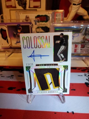 2023 National Treasures Baseball Colossal Signatures Jackson Merrill /25