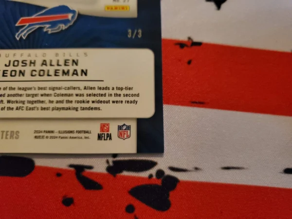 2024 ILLUSIONS FOTL TROPHY HUNTERS JOSH ALLEN-KEON COLEMAN/3 - Image 4