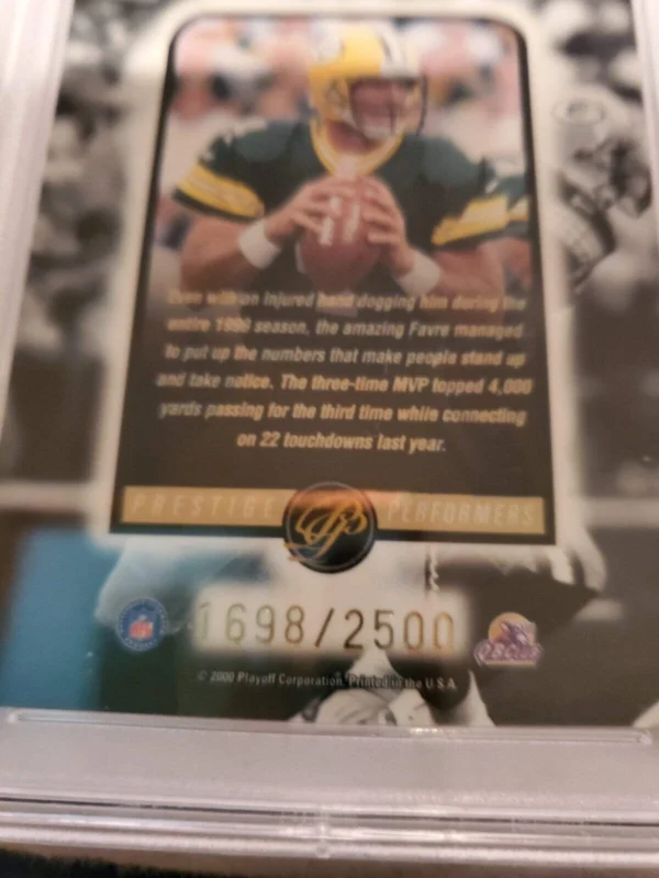 2000 Playoff Prestige Brett Favre Psa 8 - Image 3
