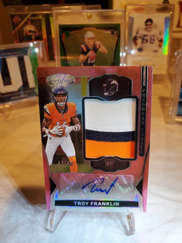 2024 Panini Certified - Freshman Fabric Signatures #FMS-TFN Troy Franklin