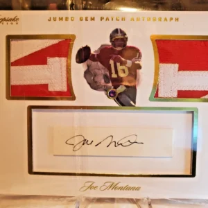 2922 Keepsake Edition JUMBO GEM PATCH Autographs JOE MONTANA/5
