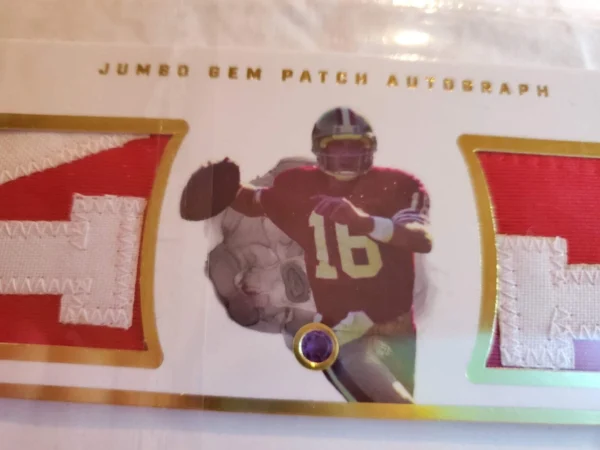 2922 Keepsake Edition JUMBO GEM PATCH Autographs JOE MONTANA/5 - Image 4