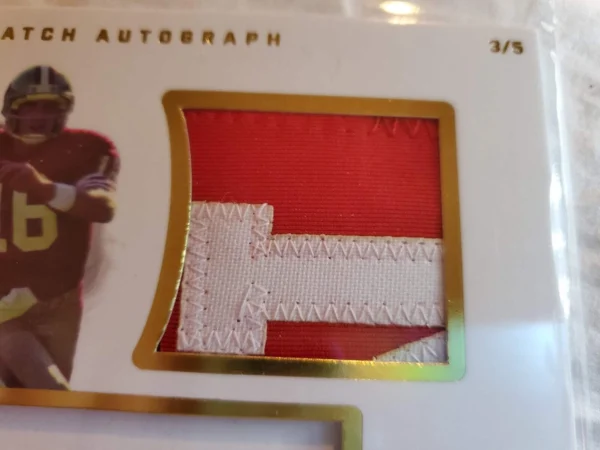 2922 Keepsake Edition JUMBO GEM PATCH Autographs JOE MONTANA/5 - Image 6