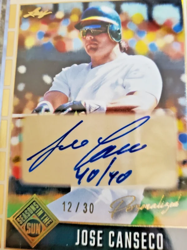2025 Leaf Seasons In The Sun Personalized Jose Canseco Personalized/30 - Image 3