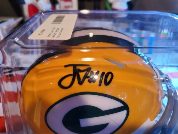 Jordan Love Signed Autographed Speed Mini Helmet Green Bay Packers Beckett BAS - Image 3