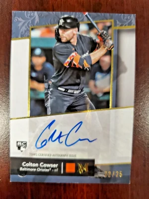 2024 Topps Museum Collection - Archival Autographs Colton Cowser #AA-CC Gold /25