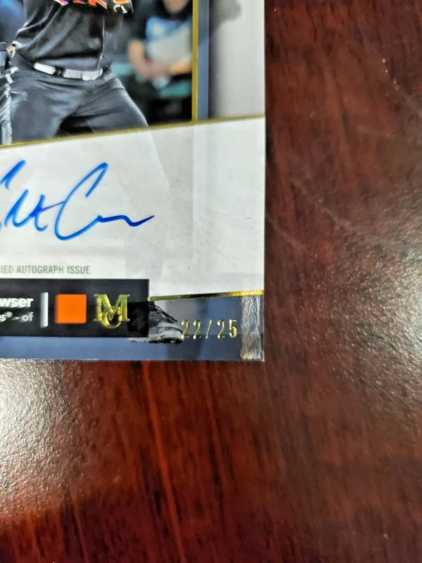 2024 Topps Museum Collection - Archival Autographs Colton Cowser #AA-CC Gold /25 - Image 3