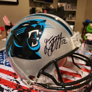 DJ Moore Authentic Riddell Carolina Panthers Full Size Helmet Beckett COA