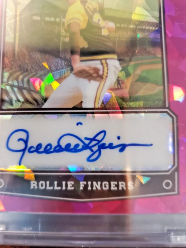 2025 Seasons In The Sun Tradition Pink Cracked Ice Rollie Fingers /7 - Image 3
