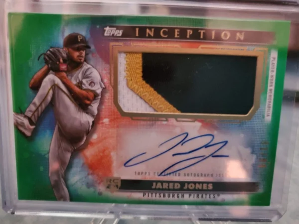 Jared Jones 2024 Topps Inception RC Green /99 RPA Player Worn Patch AUTO Pirates
