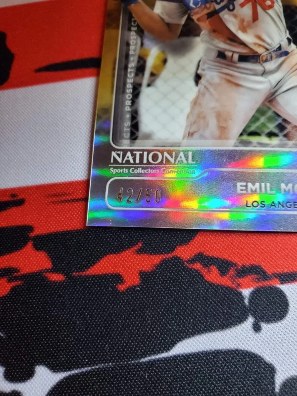 2025 Bowman Chrome Gold NSCC Emil Morales/50 - Image 4