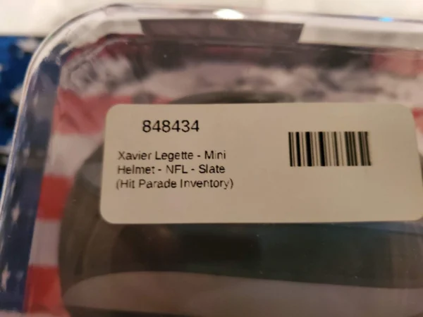 Xavier Leggette Autographed MiniSpeed Helmet (Slate) - Image 2