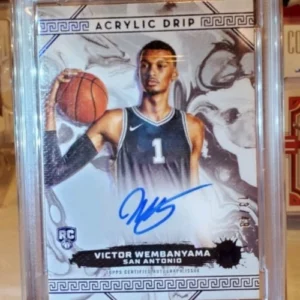 2023 Topps Motif Acrylic Drip Victor Wembanyana Rookie Autograph /49 Psa 9