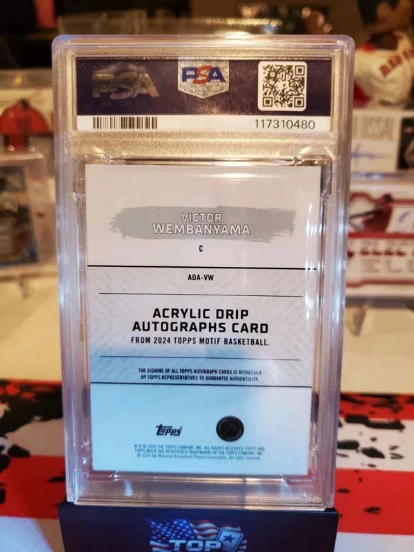 2023 Topps Motif Acrylic Drip Victor Wembanyana Rookie Autograph /49 Psa 9 - Image 4