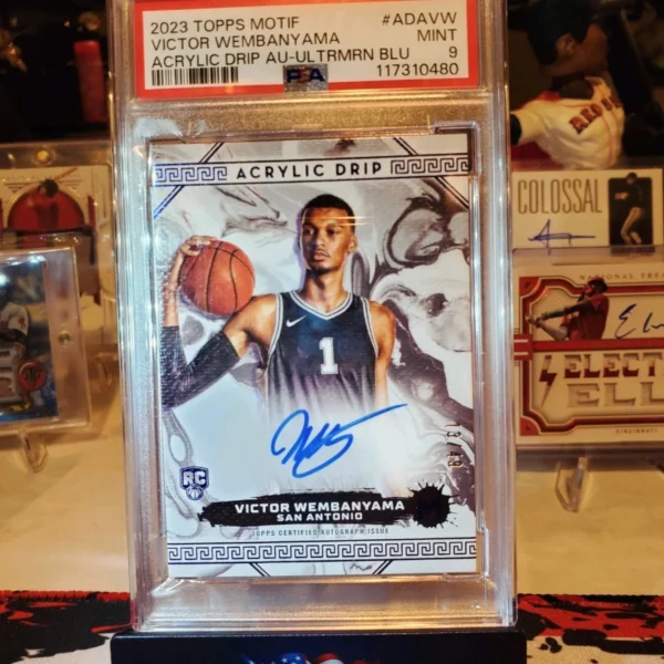 2023 Topps Motif Acrylic Drip Victor Wembanyana Rookie Autograph /49 Psa 9 - Image 2