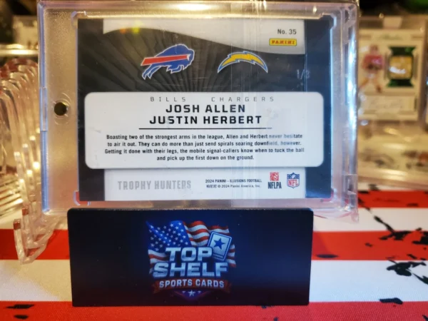 2024 Panini Illusions - Trophy Hunters Josh Allen, Justin Herbert #35... - Image 2