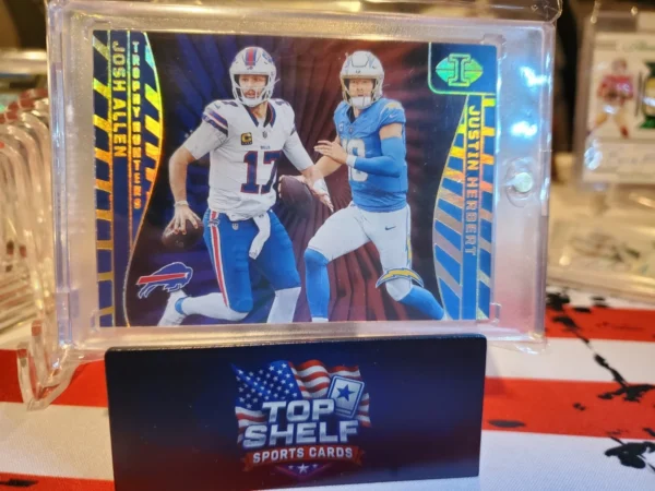 2024 Panini Illusions - Trophy Hunters Josh Allen, Justin Herbert #35... - Image 3