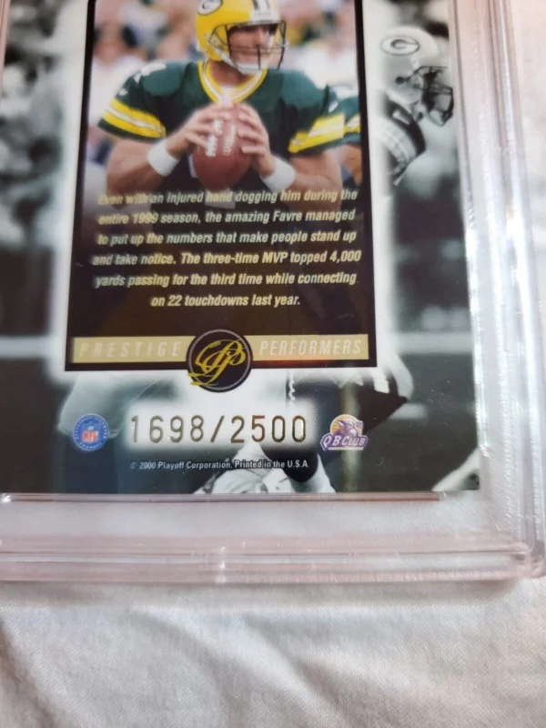 2000 Playoff Prestige - #215 Brett Favre /2500 - Image 3