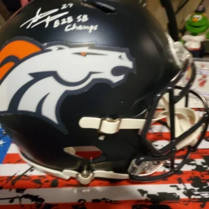 STEVE ATWATER SIGNED DENVER BRONCOS ECLIPSE AUTHENTIC SPEED HELMET BECKETT