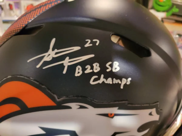 STEVE ATWATER SIGNED DENVER BRONCOS ECLIPSE AUTHENTIC SPEED HELMET BECKETT - Image 3