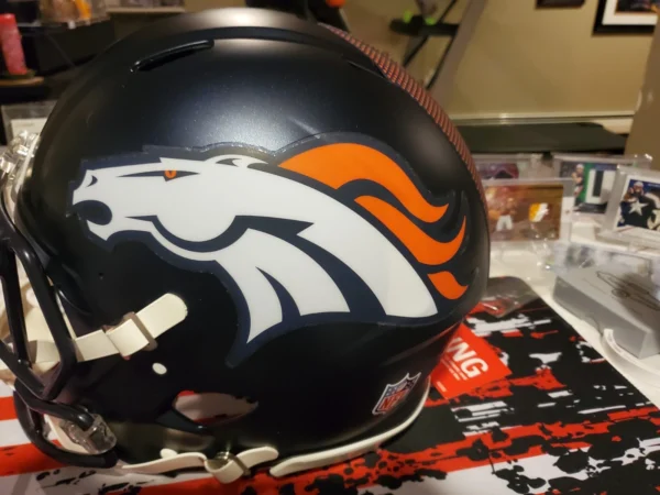 STEVE ATWATER SIGNED DENVER BRONCOS ECLIPSE AUTHENTIC SPEED HELMET BECKETT - Image 5