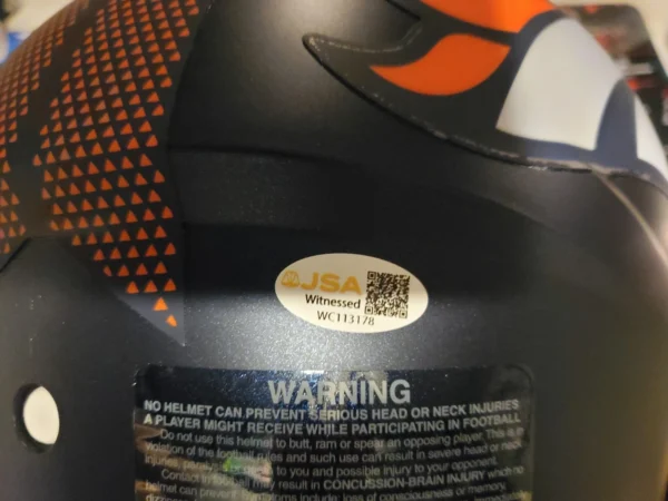 STEVE ATWATER SIGNED DENVER BRONCOS ECLIPSE AUTHENTIC SPEED HELMET BECKETT - Image 8