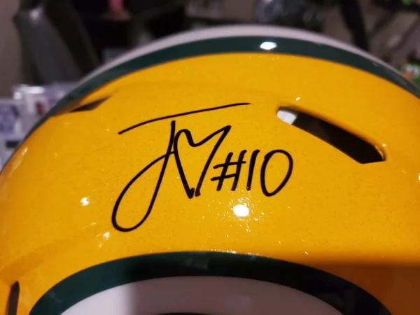 JORDAN LOVE Signed Full Size AUTHENTIC Green Bay Packers Helmet Beckett BAS - Image 2