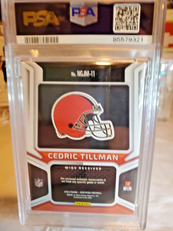 2023 Certified Cedric Tillman New Generation Jerseys Mirror Green/5 Psa 9 - Image 2