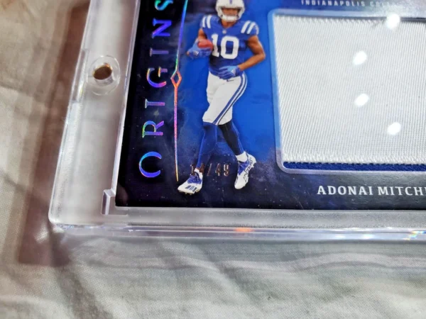 2024 Origins Jumbo Rookie Jersey Adonai Mitchell/49 Blue - Image 3