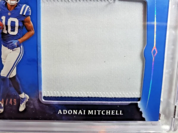 2024 Origins Jumbo Rookie Jersey Adonai Mitchell/49 Blue - Image 4