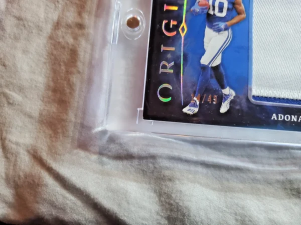 2024 Origins Jumbo Rookie Jersey Adonai Mitchell/49 Blue - Image 8