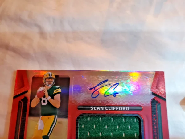 2023 Panini Certified Sean Clifford Freshman Fabric RPA 161/199 - Image 4