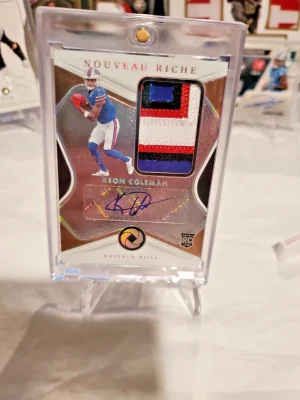 2024 Gold Standard Nouveau Riche Autograph patch Holo Silver Keon Coleman /89