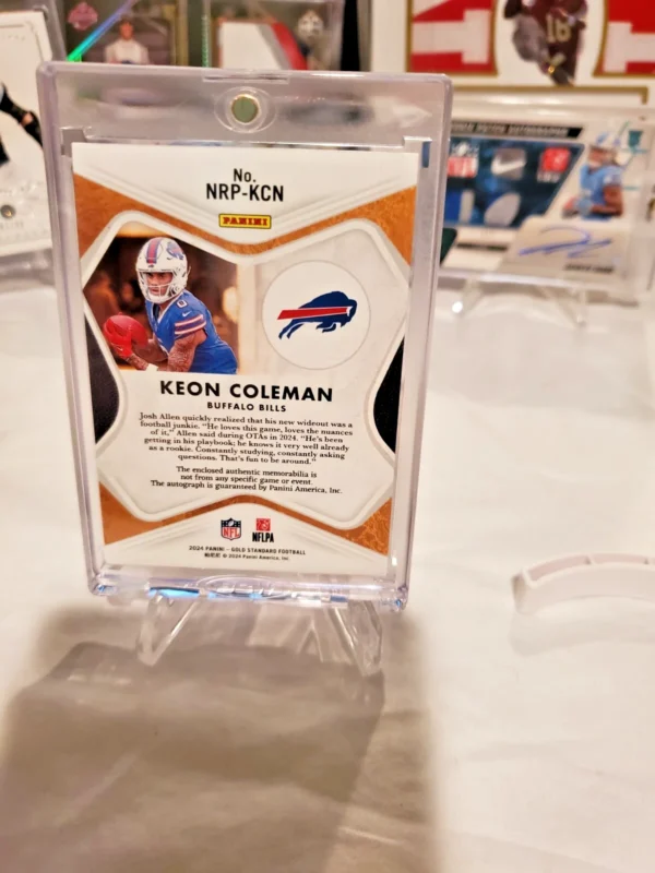 2024 Gold Standard Nouveau Riche Autograph patch Holo Silver Keon Coleman /89 - Image 8