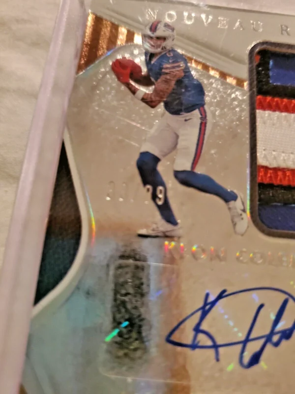 2024 Gold Standard Nouveau Riche Autograph patch Holo Silver Keon Coleman /89 - Image 9
